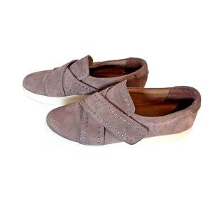FRYE Nina Studded Suede Slip On Women's Sneakers Dusty Rose Size 10